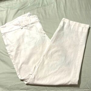 LOFT Original Ankle Pants. White. Size 14